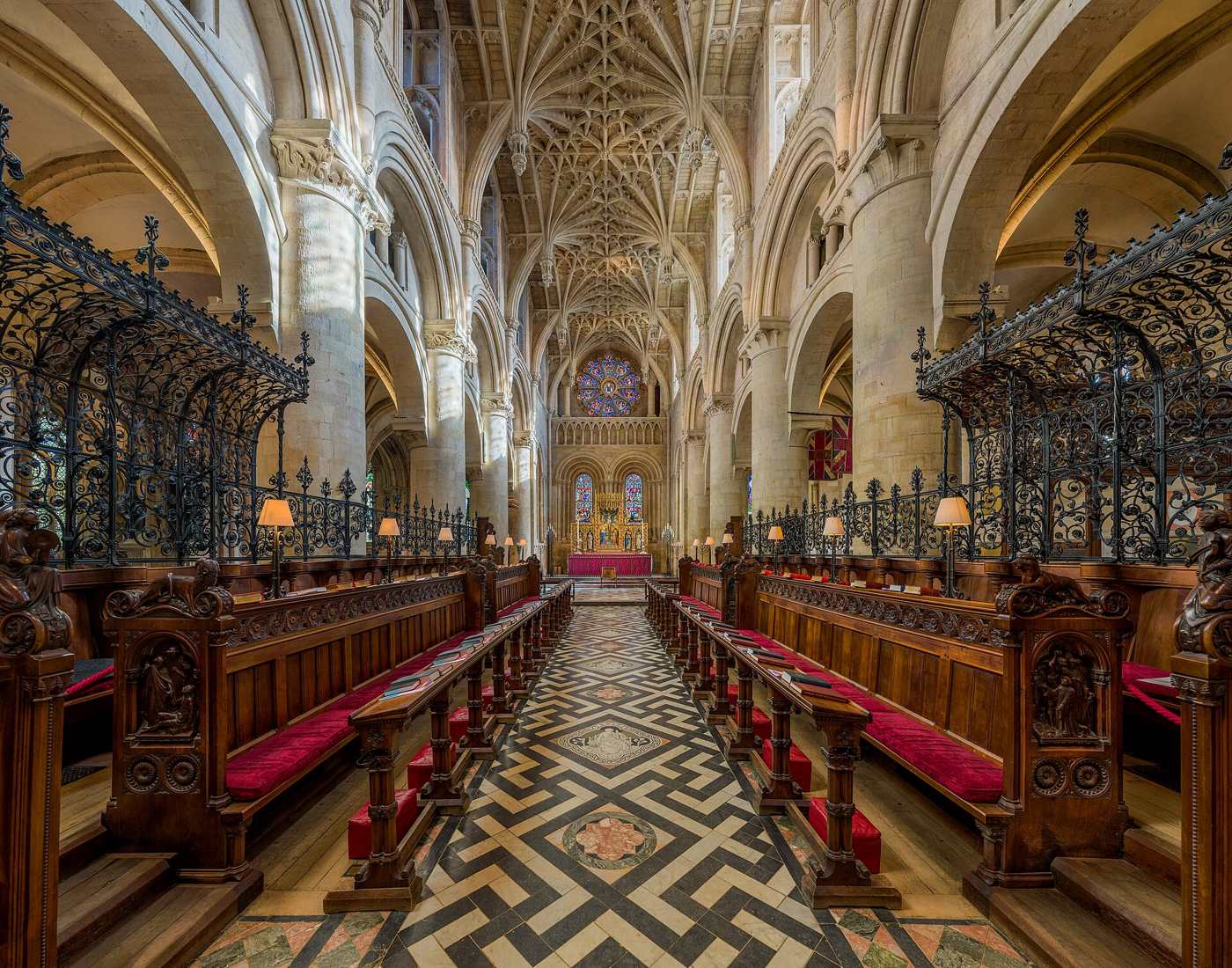 The vaulted choir of Christ Church Cathedral, Oxford